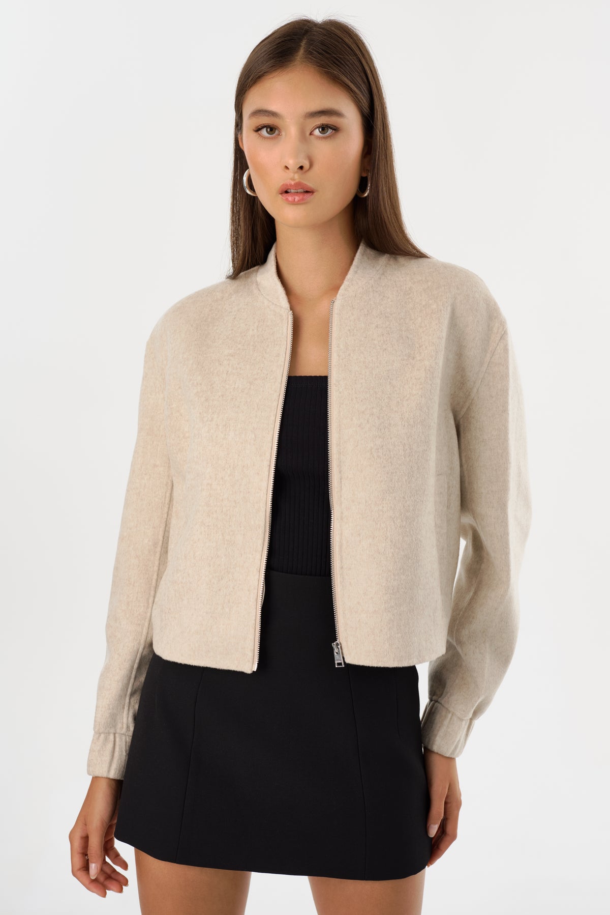 FAY Double Face Wool Bomber Jacket