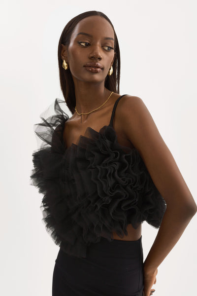 FELETA | Ruffle Tulle Top