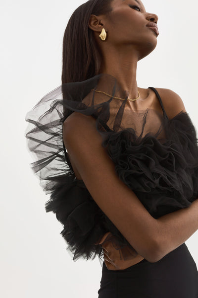 FELETA | Ruffle Tulle Top