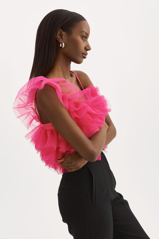 FELETA | Ruffle Tulle Top