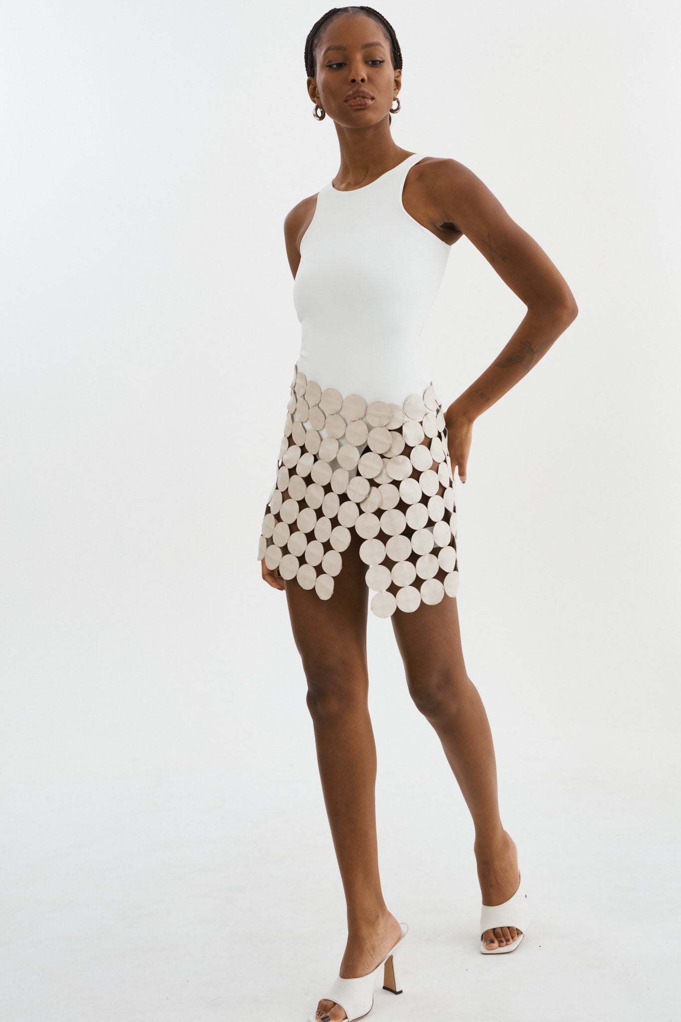 MAGNOLIA  Feather Trim Mini Skirt – LAMARQUE