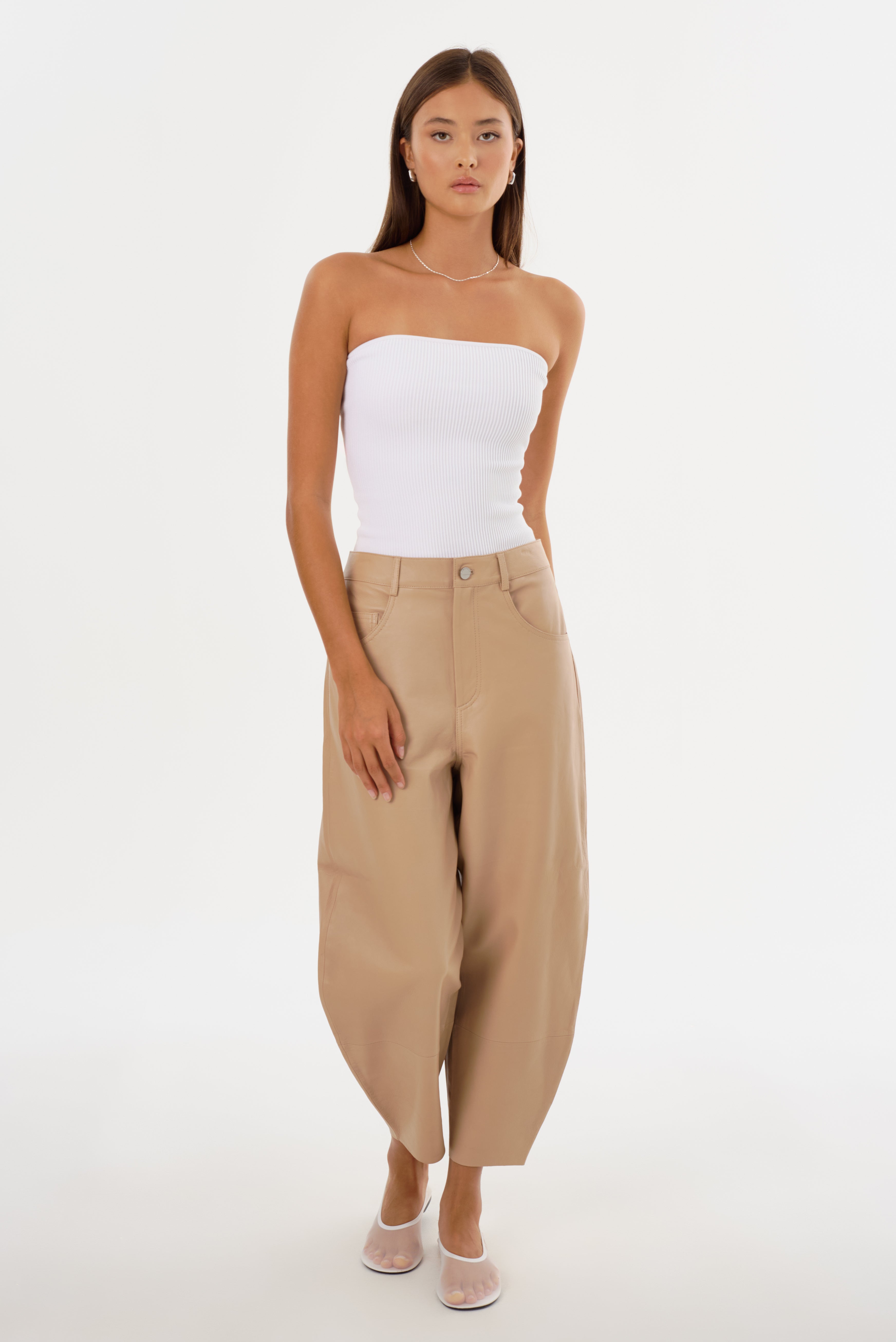 FENNE | Leather Tapered Pants