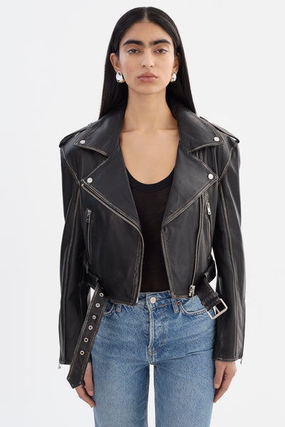 FORD | Distressed Leather Jacket