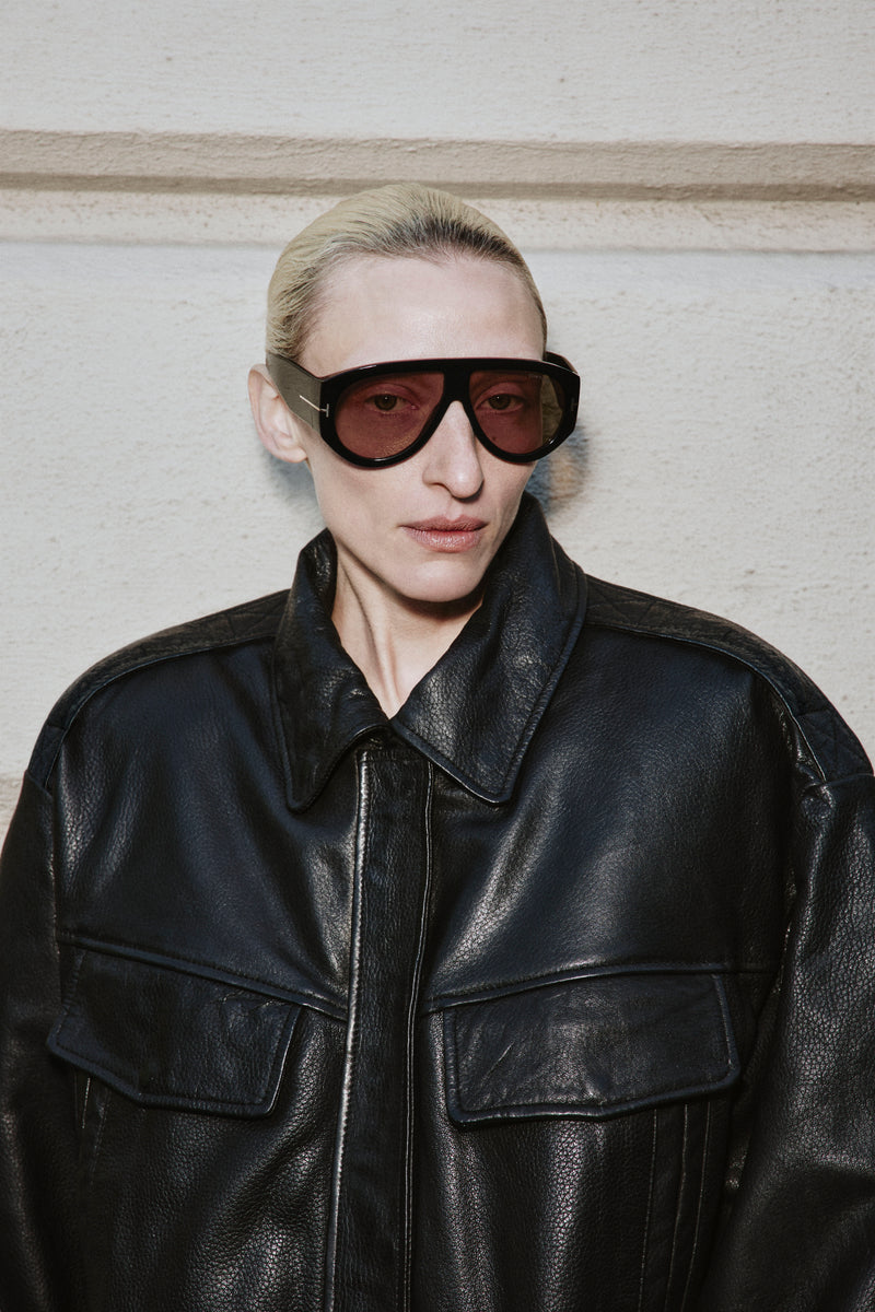 Leather Bomber Jacket