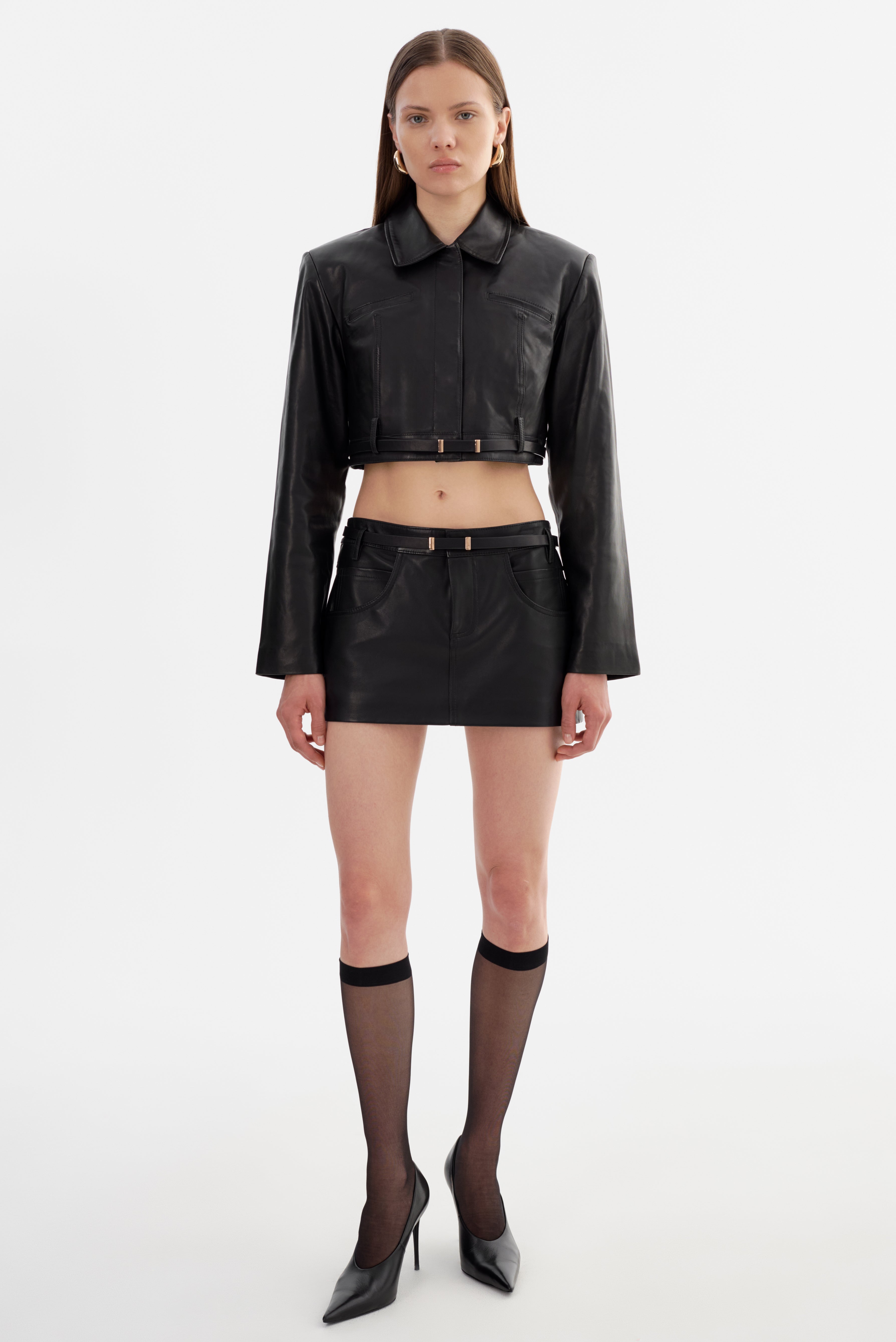 GIA | Cropped Leather Jacket