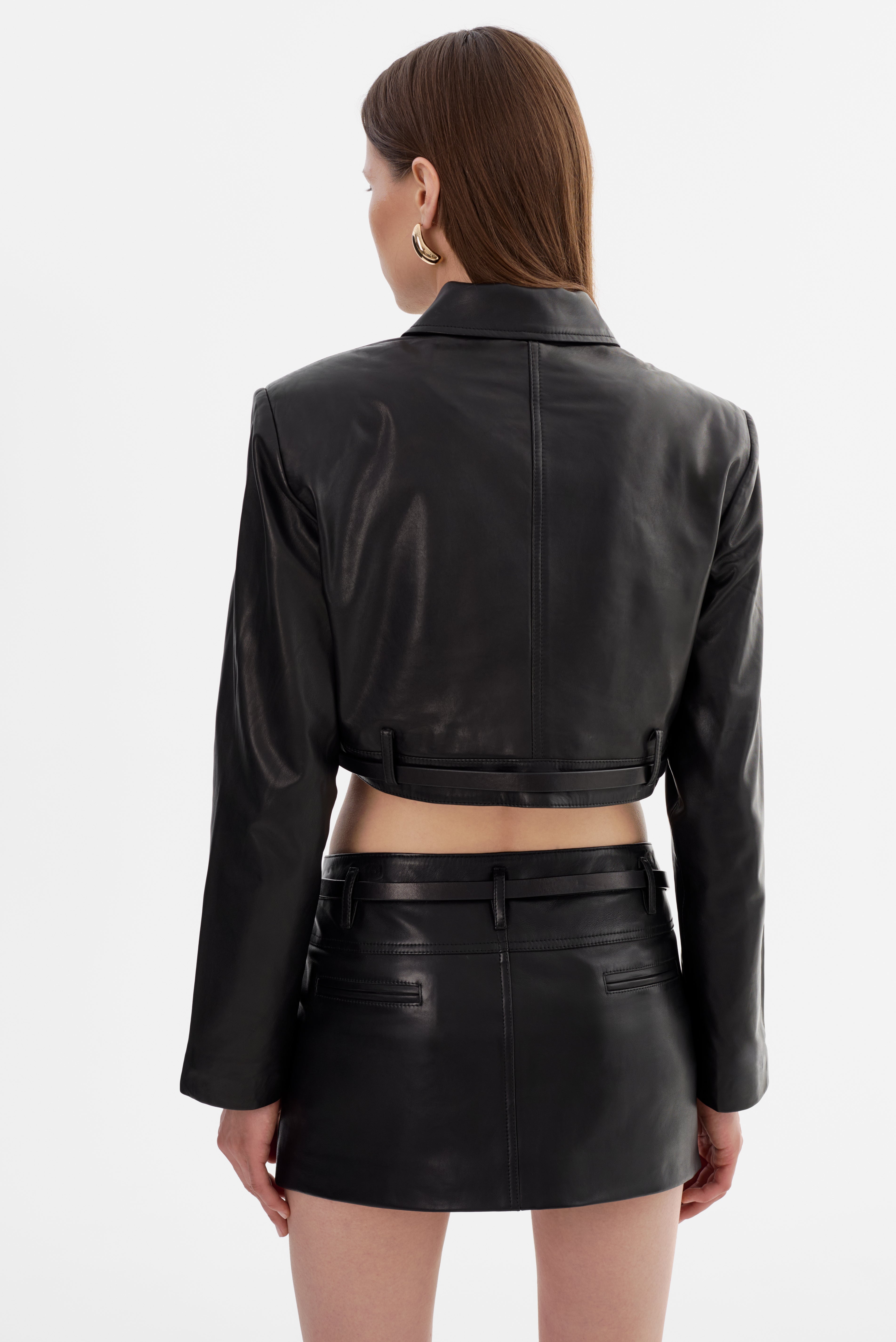 GIA | Cropped Leather Jacket
