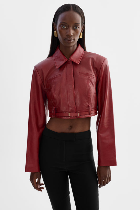 GIA | Cropped Leather Jacket