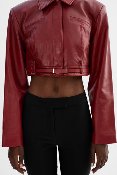 GIA | Cropped Leather Jacket