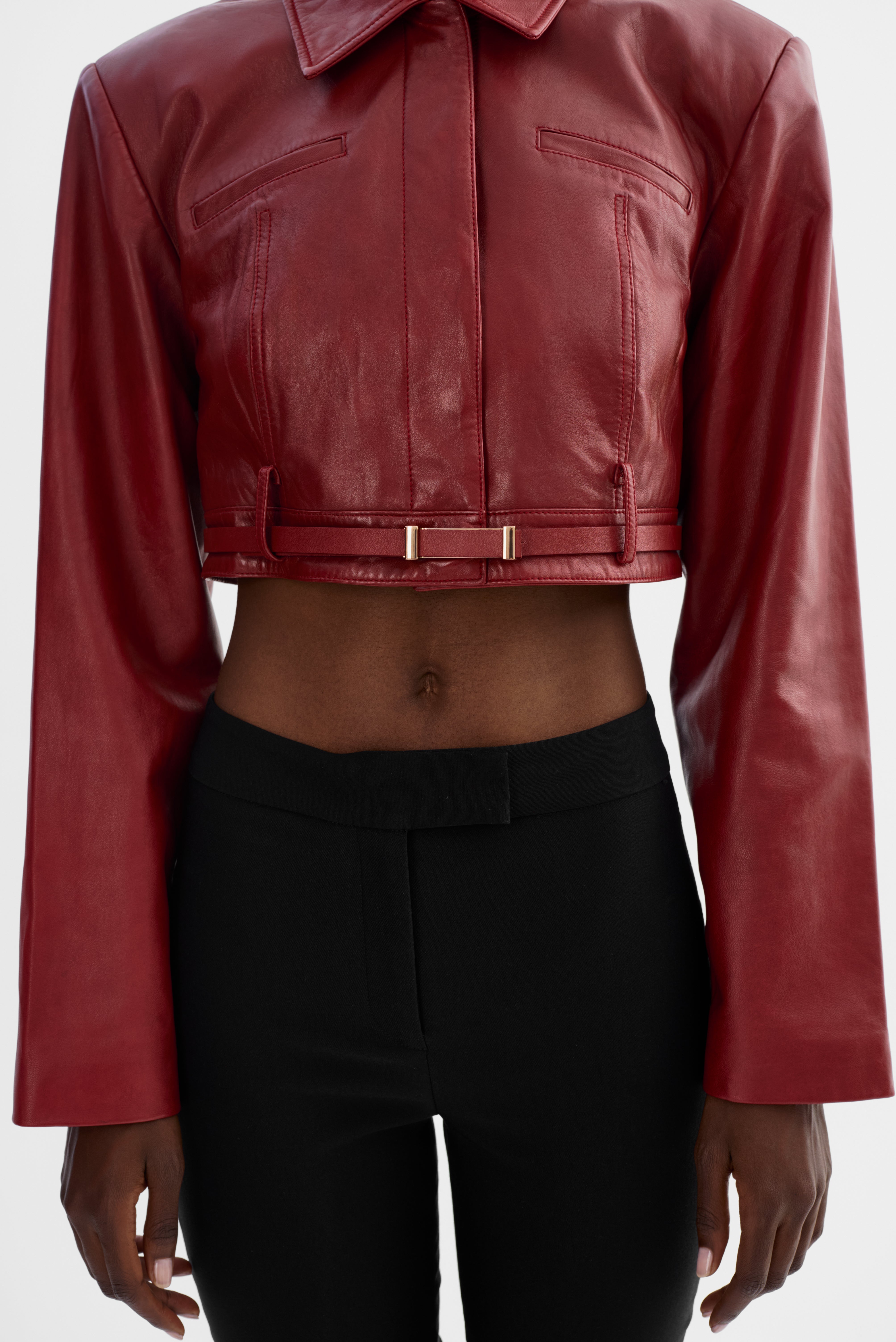 GIA | Cropped Leather Jacket