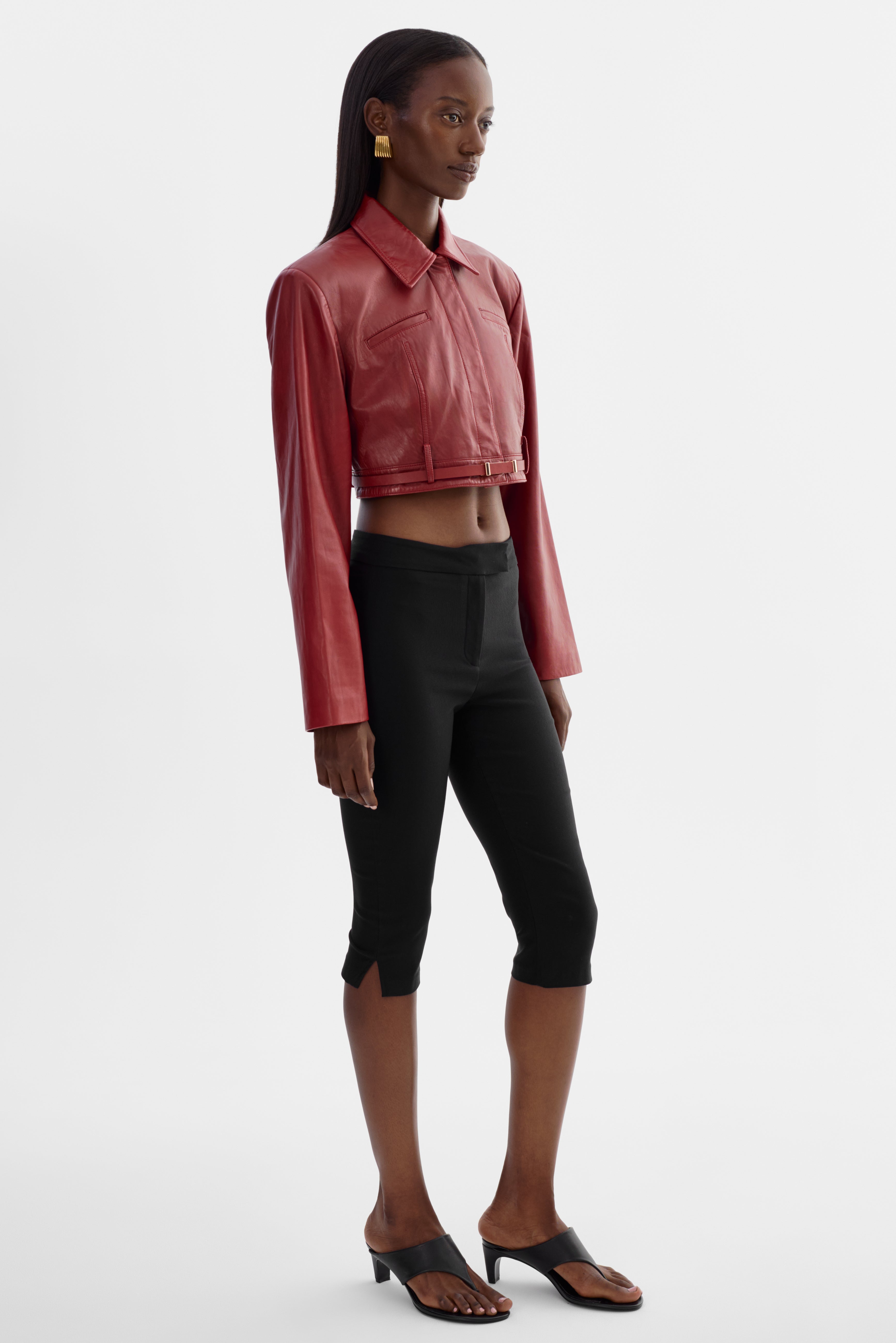 GIA | Cropped Leather Jacket