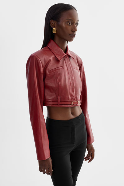 GIA | Cropped Leather Jacket