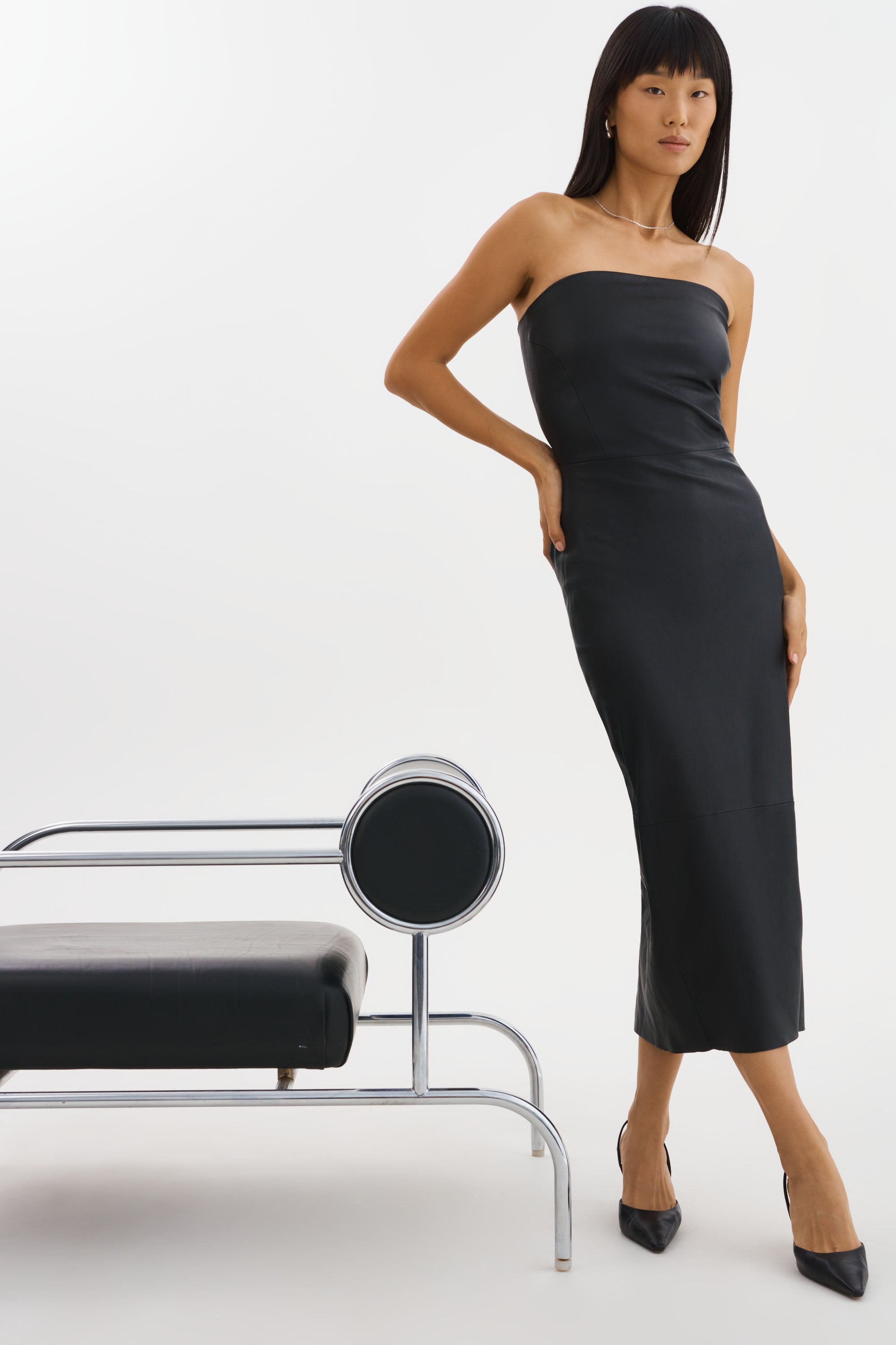 HAILEY | Leather Tube Dress Black / XXS HAILEY | Leather Tube Dress Black / XXS