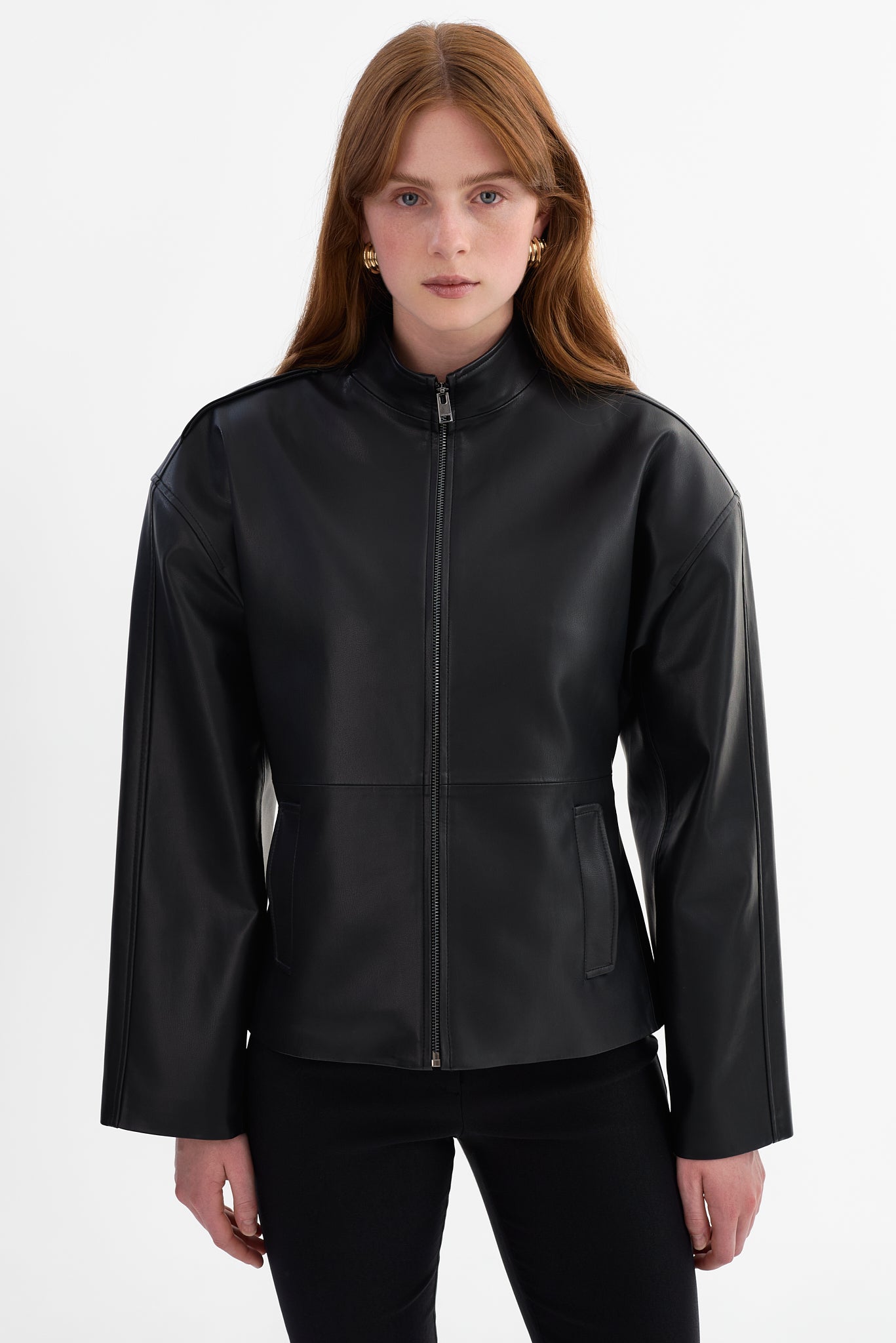 HARLOW | Faux Leather Scarf Jacket