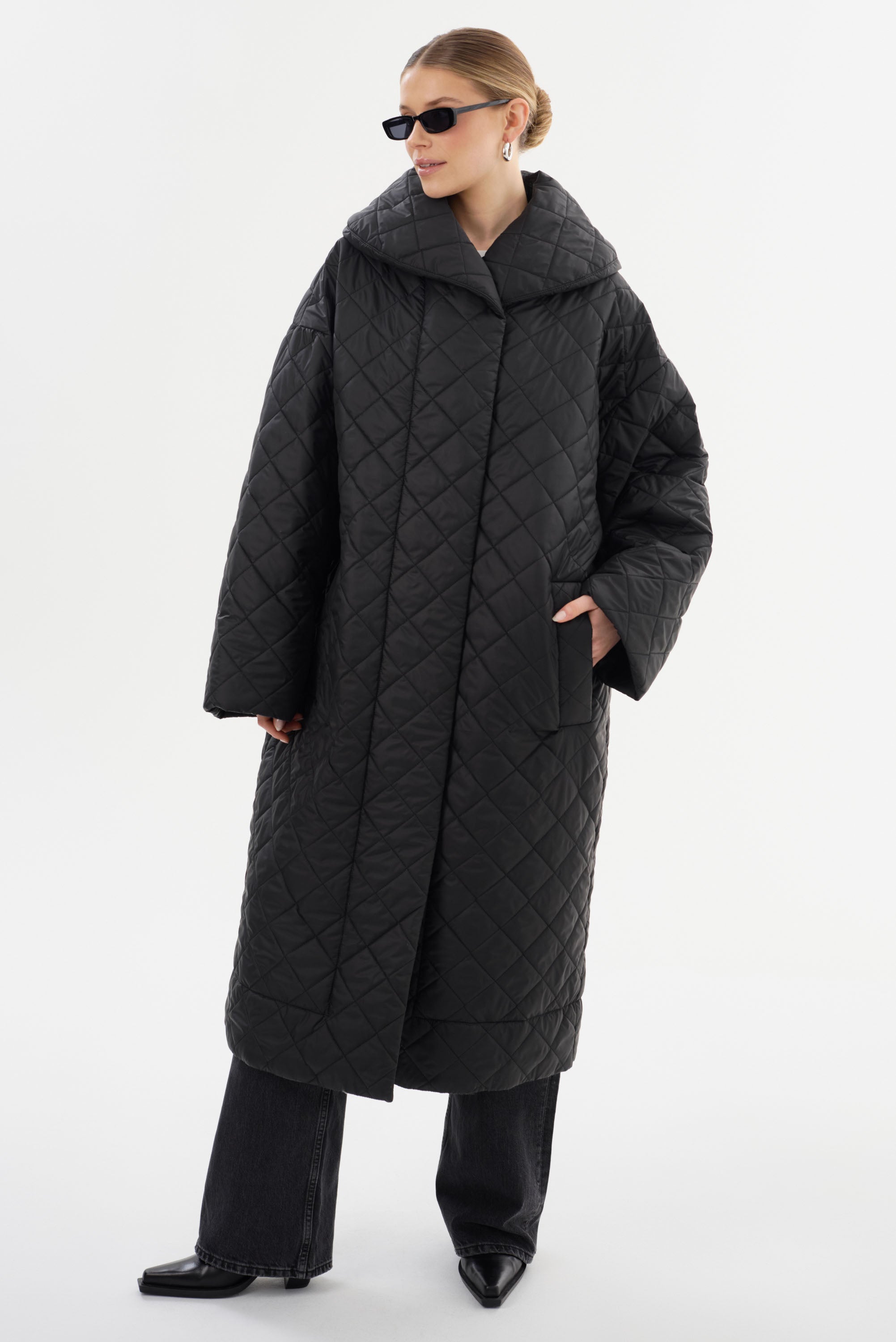 Oversized quilted coat on sale