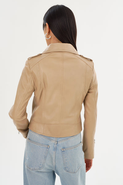 HOLY | Leather Biker Jacket with Removable Hood