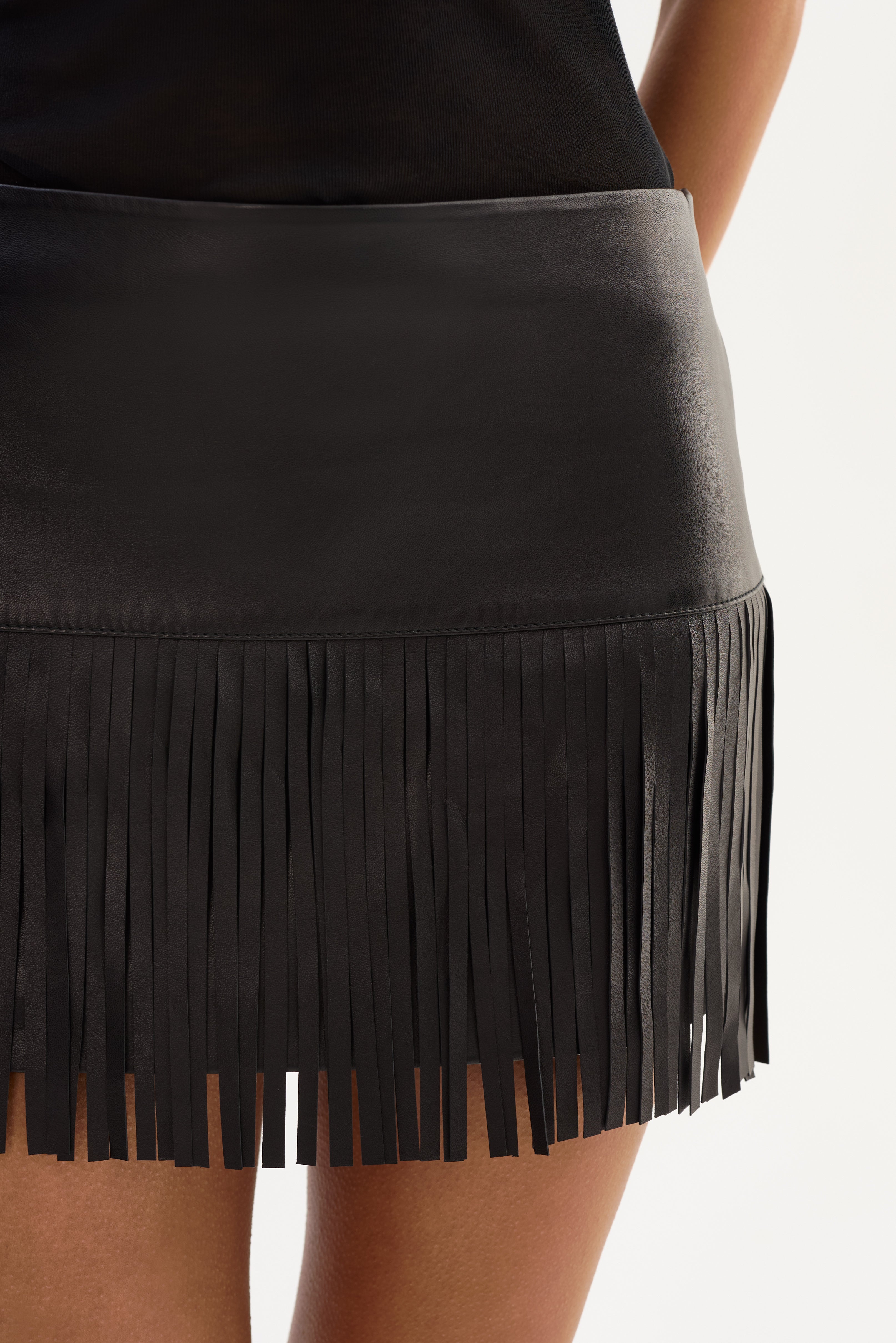 HUNTER | Jupe à franges en cuir