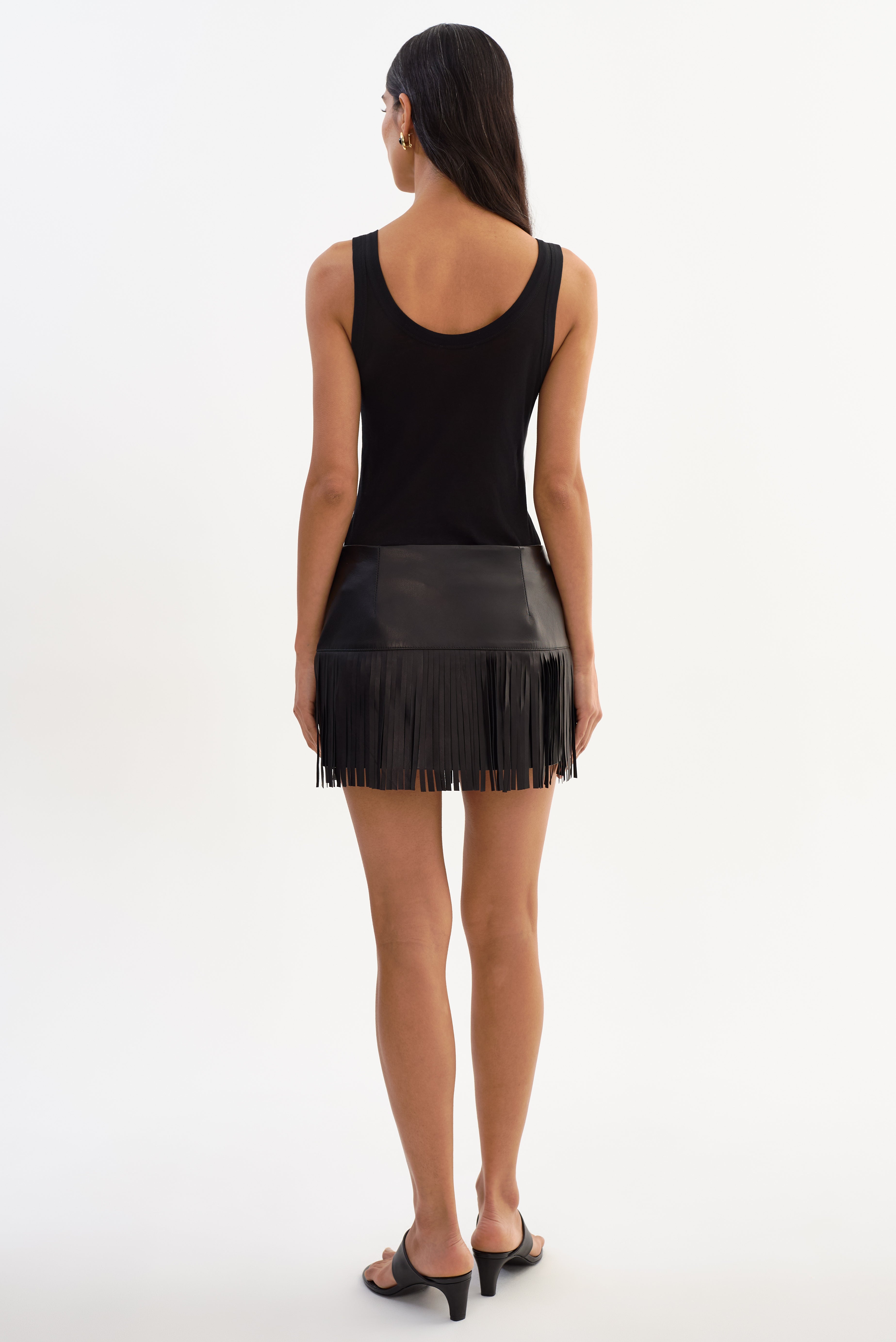 HUNTER | Jupe à franges en cuir
