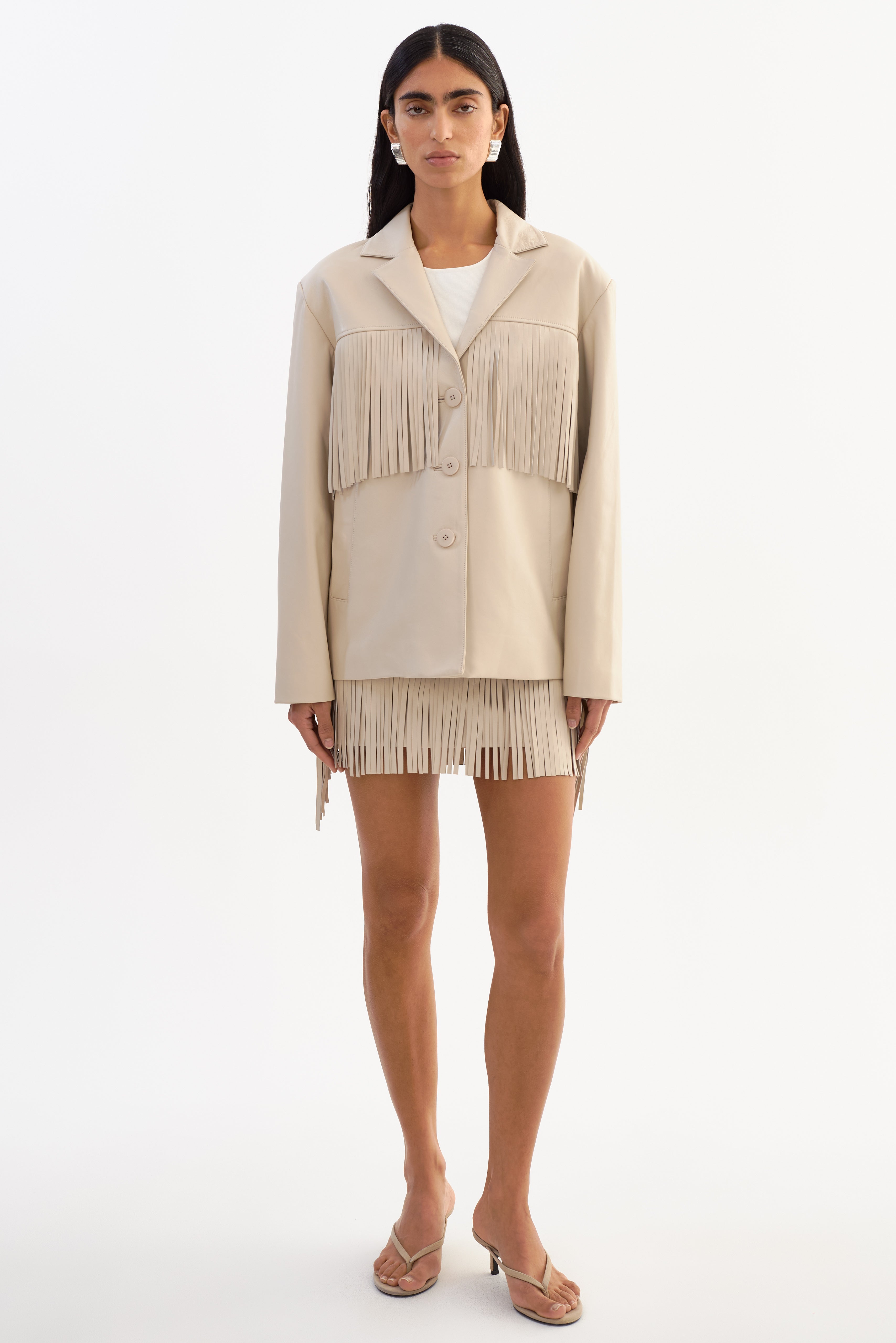 HUNTER | Jupe à franges en cuir
