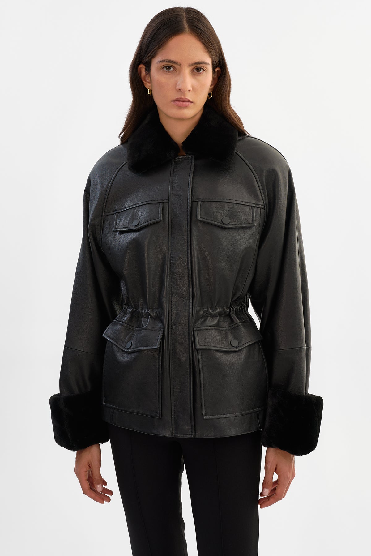 TAYLA | Leather Anorak
