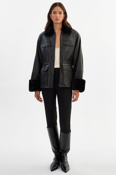 TAYLA | Leather Anorak