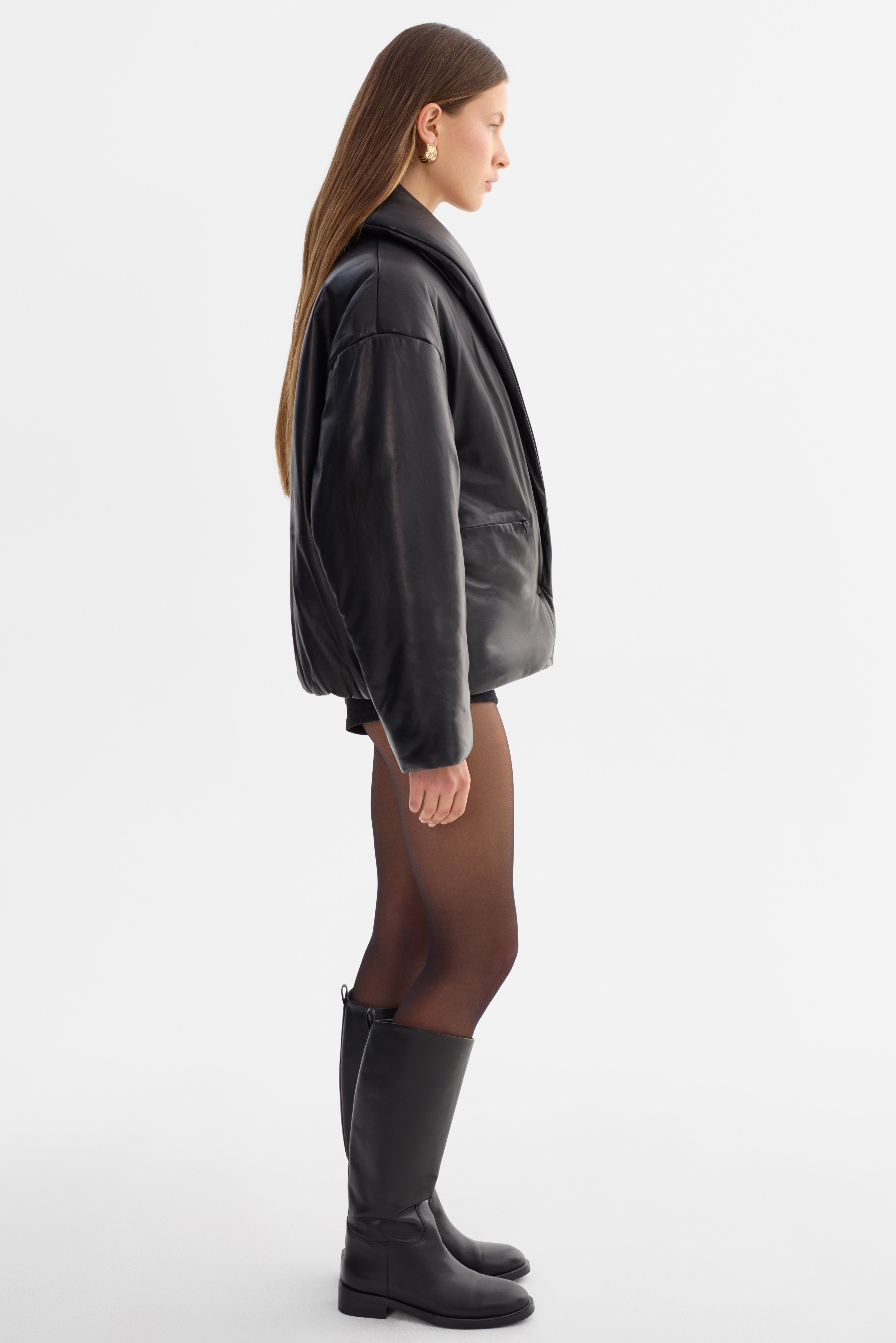 INGRID | Leather Puffer Jacket