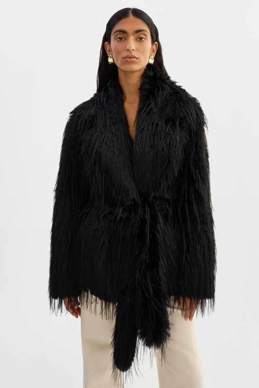ISLA | Faux Fur Belted Coat