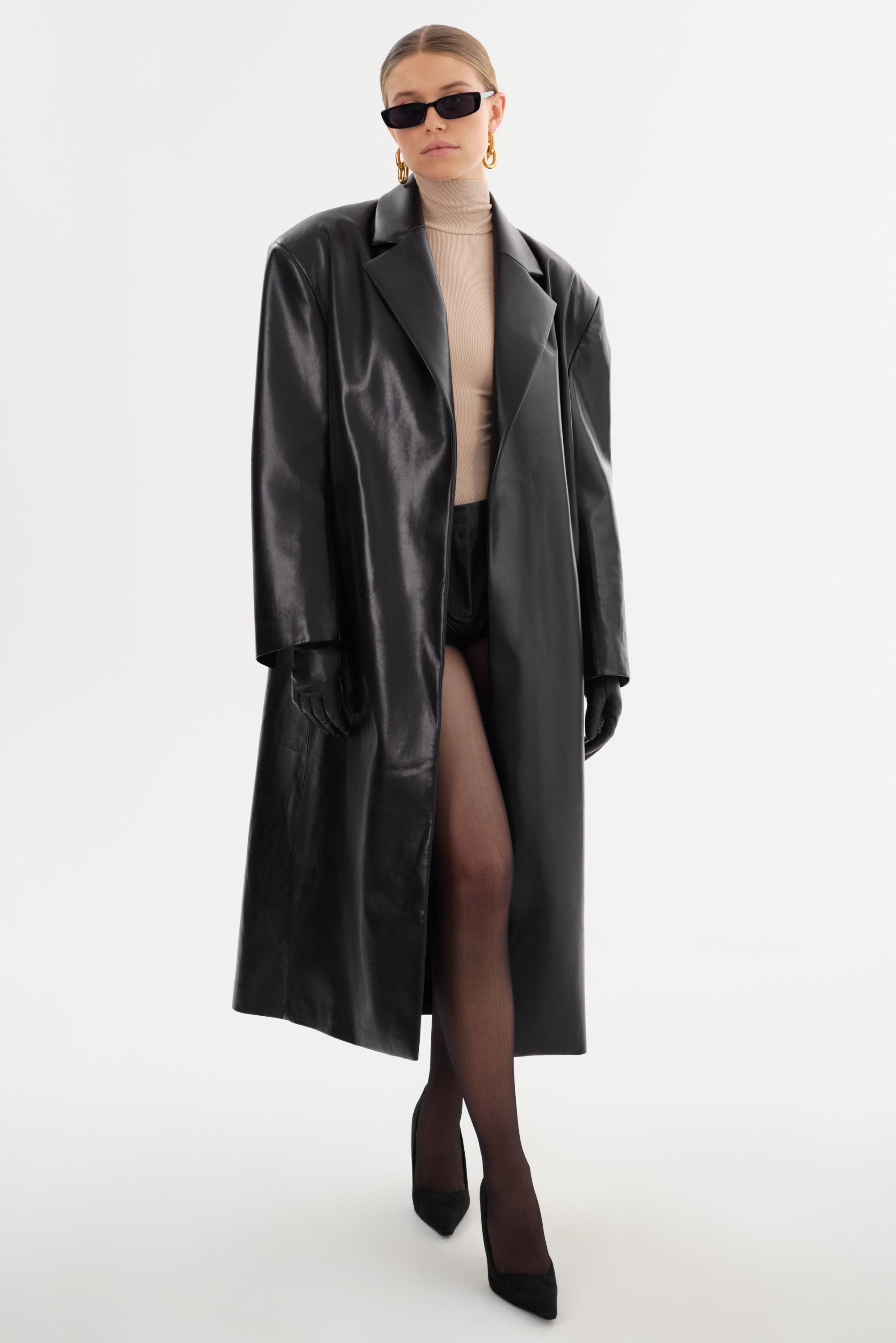 JANELLE | Manteau en Cuir Recyclé
