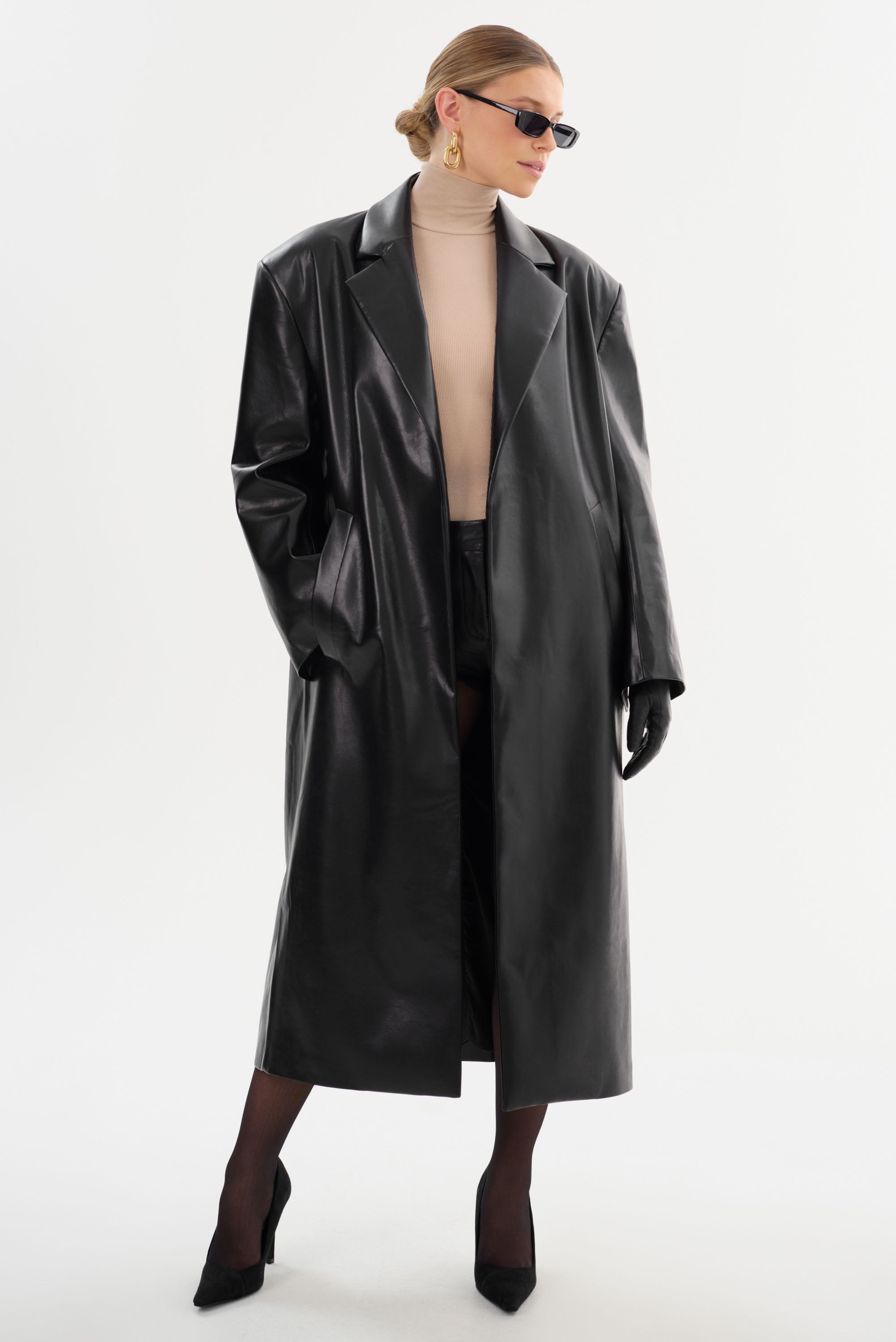 JANELLE | Manteau en Cuir Recyclé