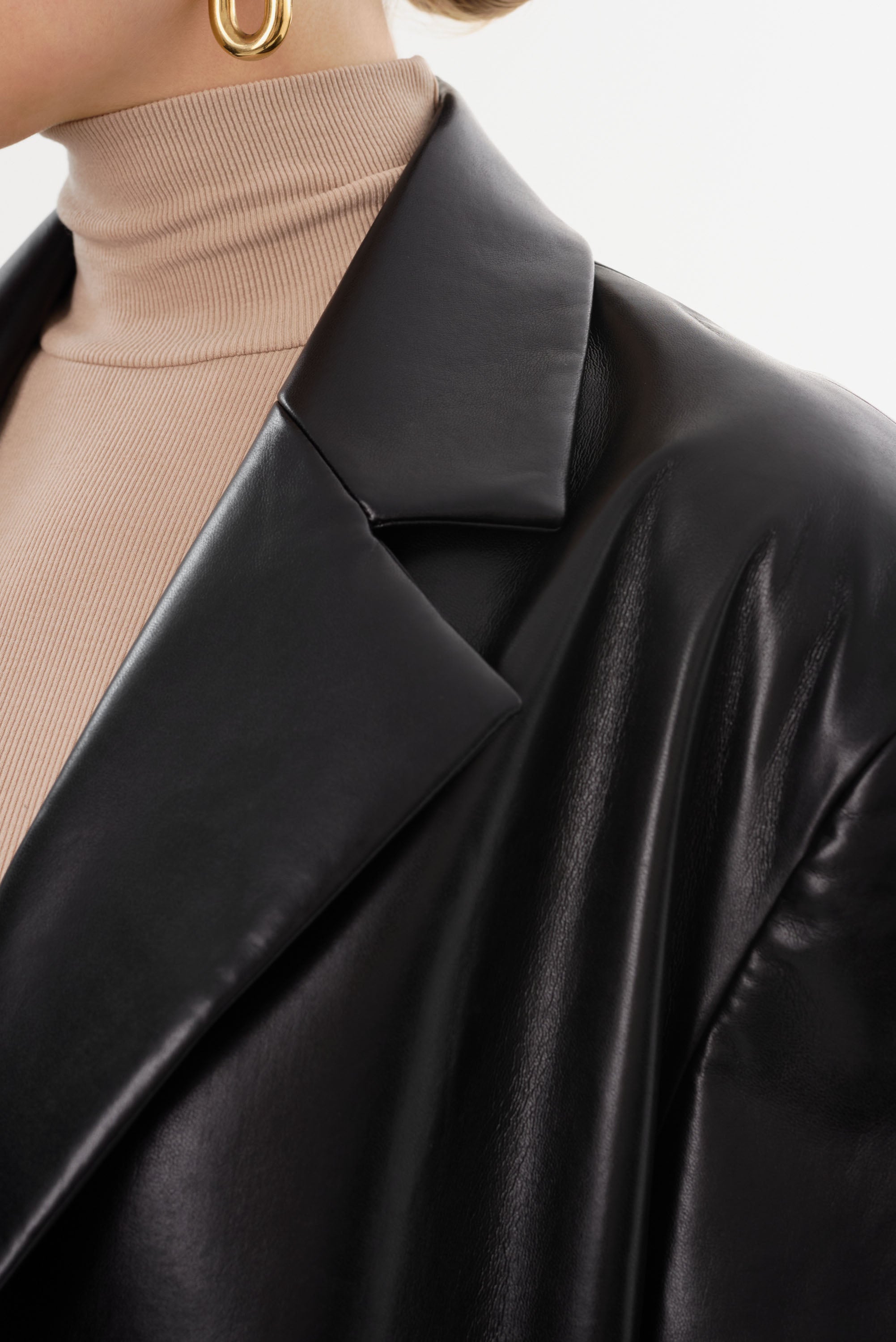 JANELLE | Manteau en Cuir Recyclé