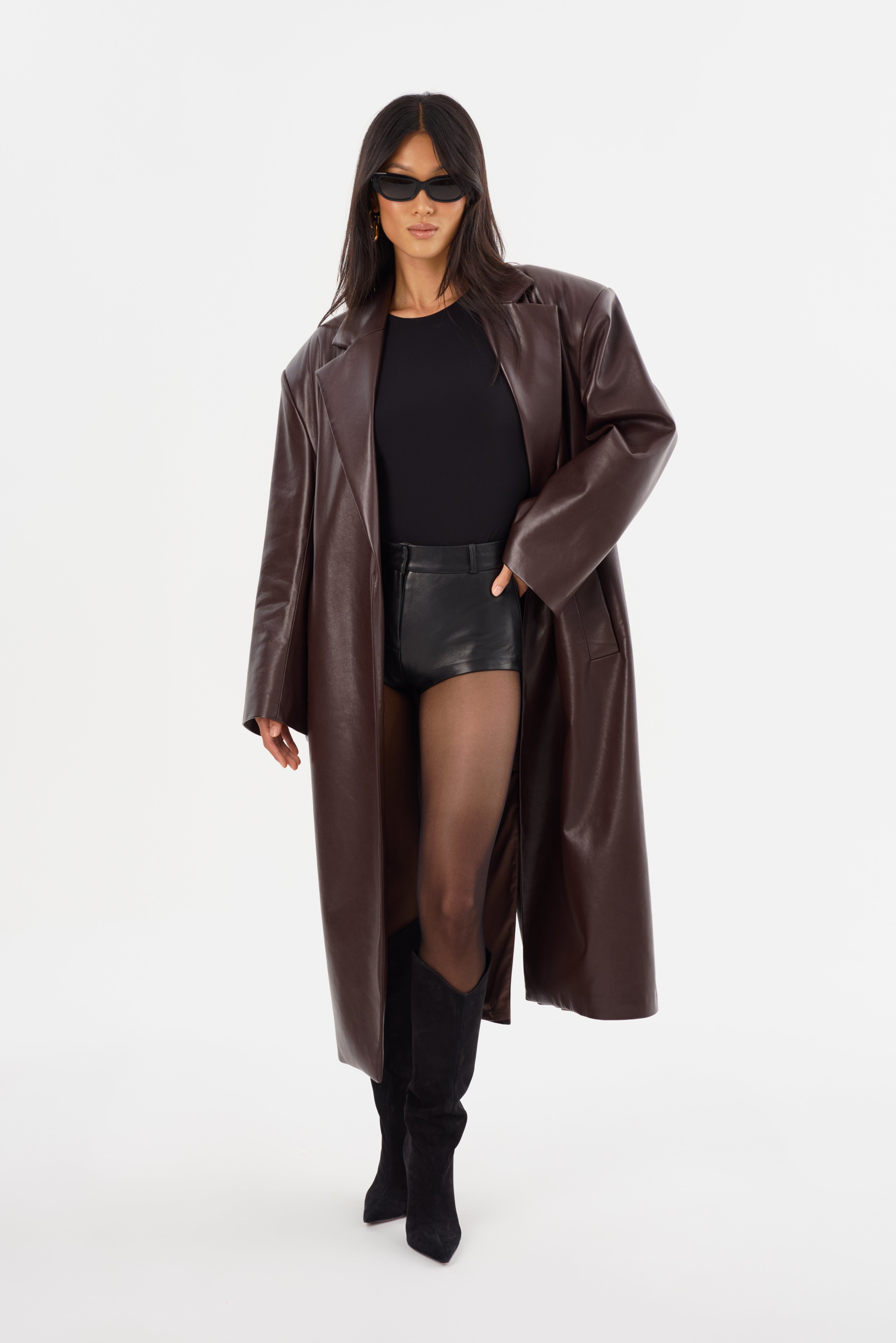 JANELLE | Manteau en Cuir Recyclé