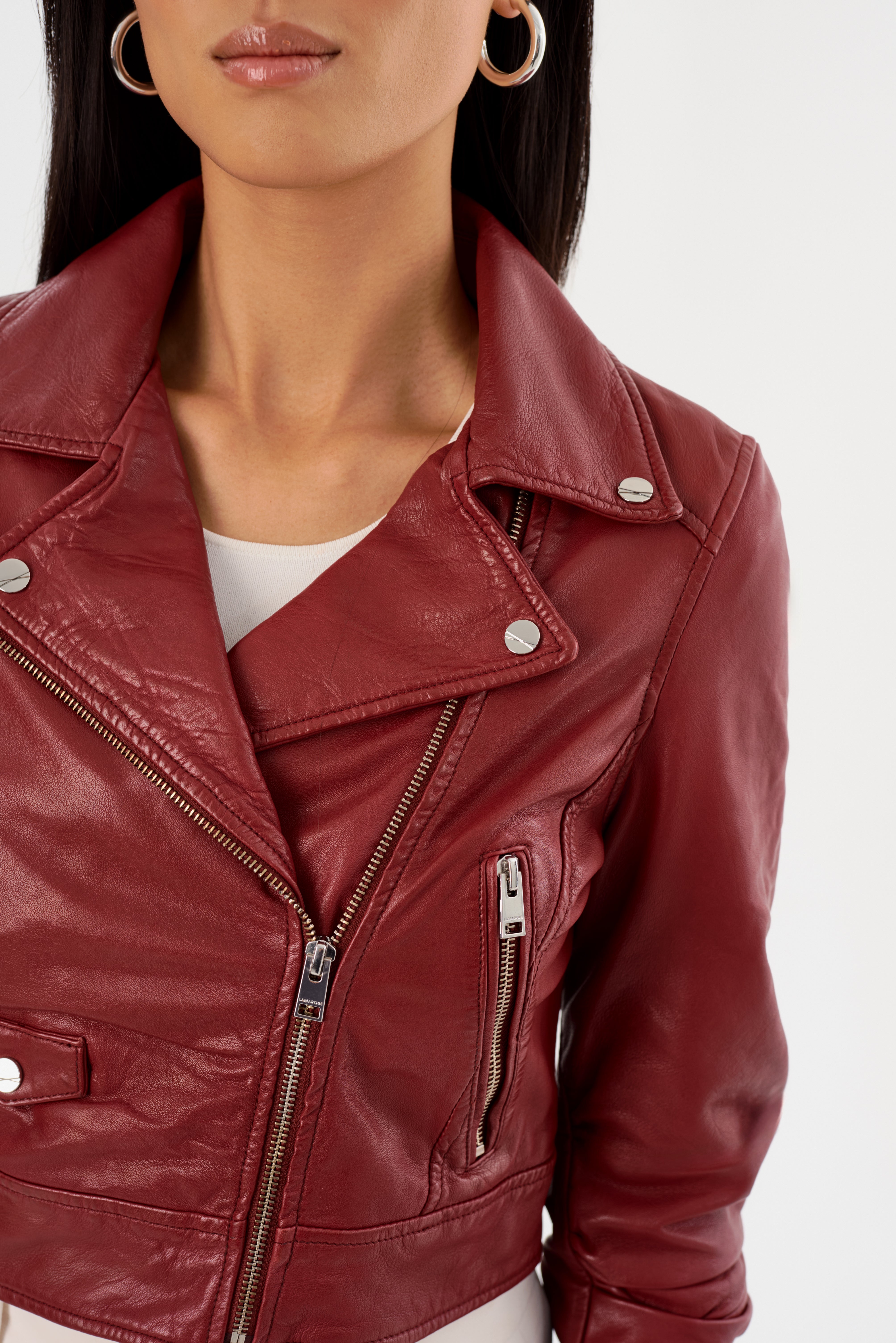 JANIKA | Veste motard courte en cuir