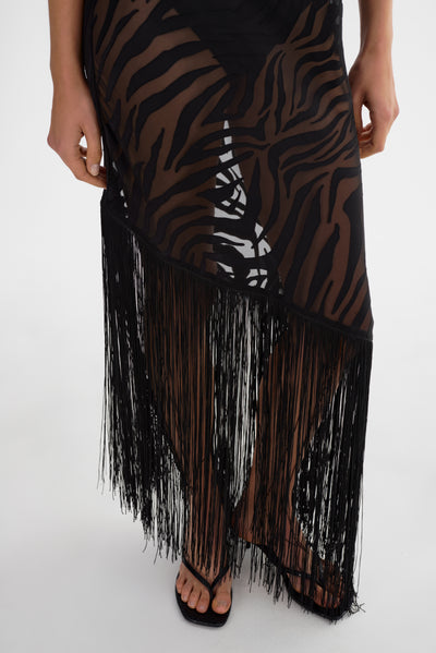 JENNINE | Sheer Zebra Dress