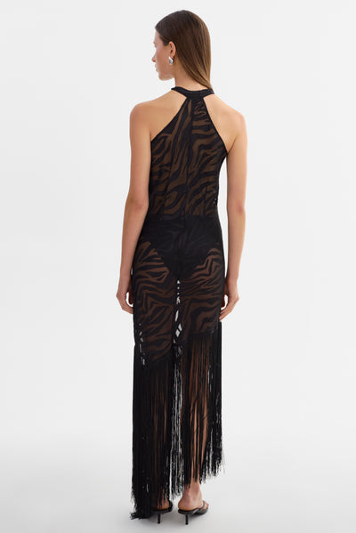 JENNINE | Sheer Zebra Dress