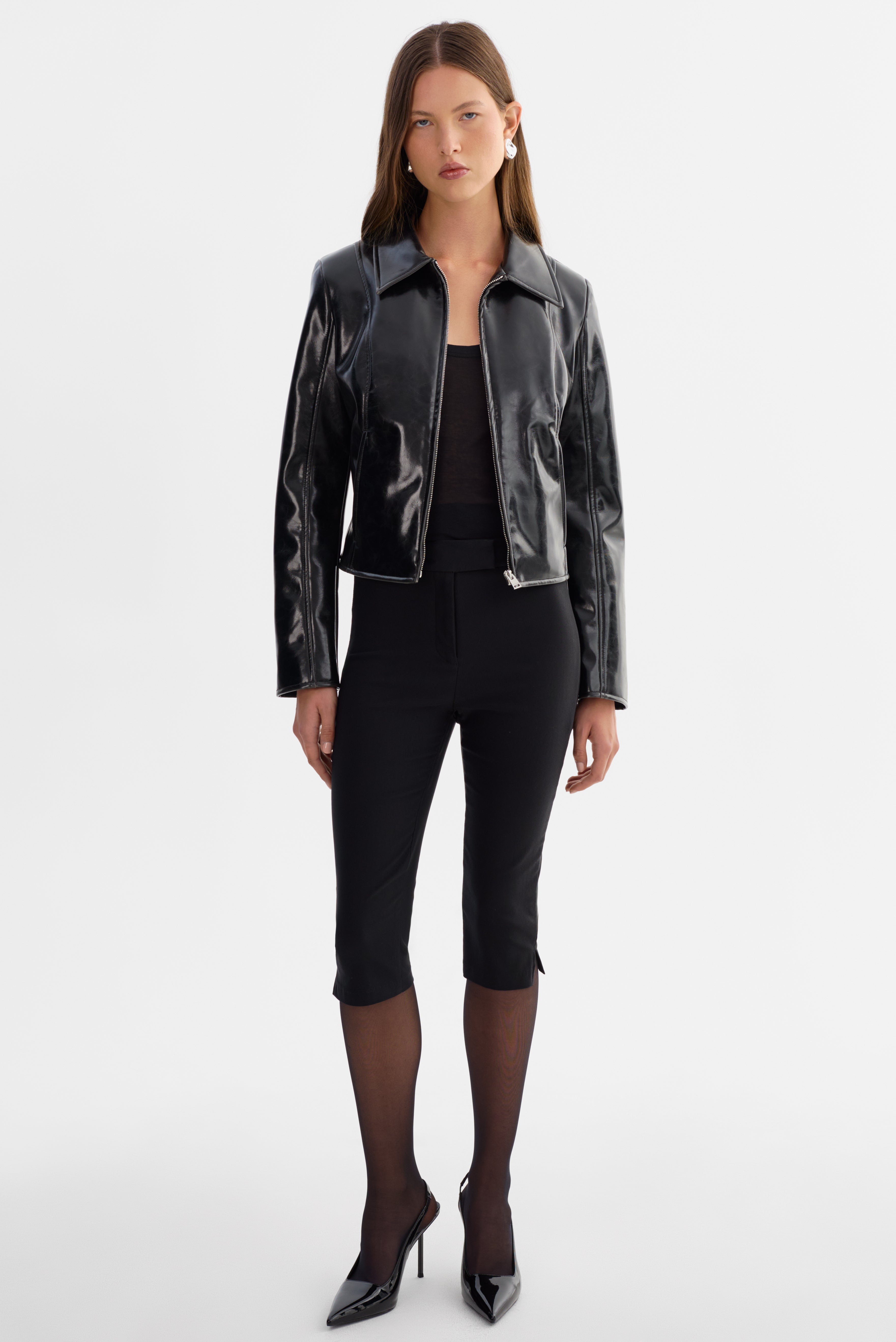 JOYCE | Veste en similicuir verni