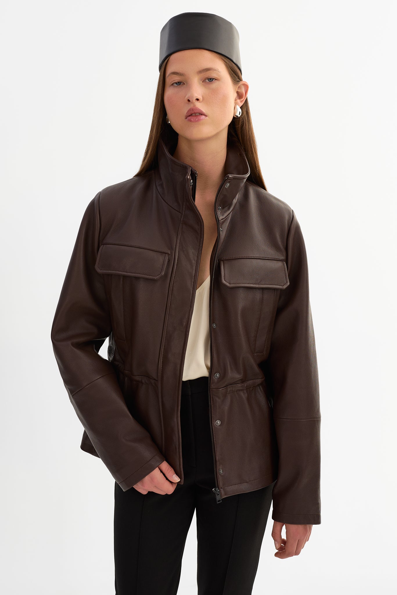 JULES | Leather Anorak Jacket
