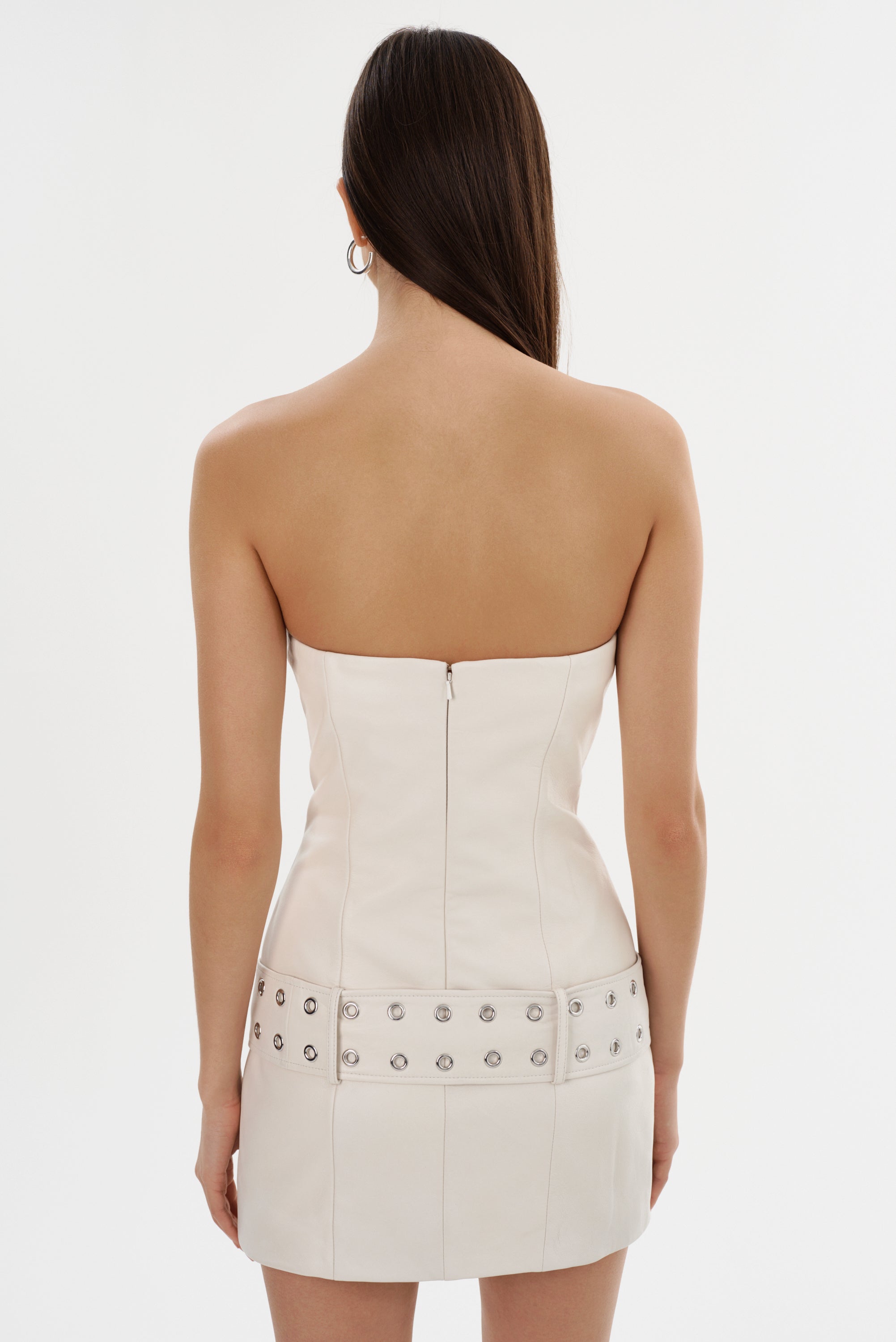 KALINA | Leather Mini Dress WINTER White / XS KALINA | Leather Mini Dress WINTER White / XS