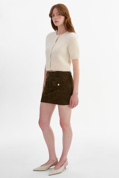 KASIA | Genuine Suede Cargo Skirt