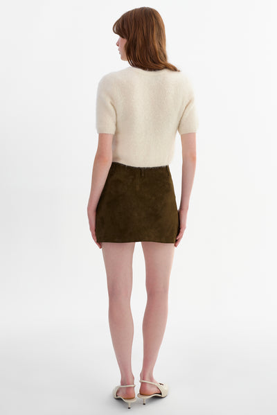 KASIA | Genuine Suede Cargo Skirt