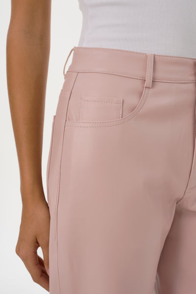 KEEGHAN | Faux Leather Cropped Pants