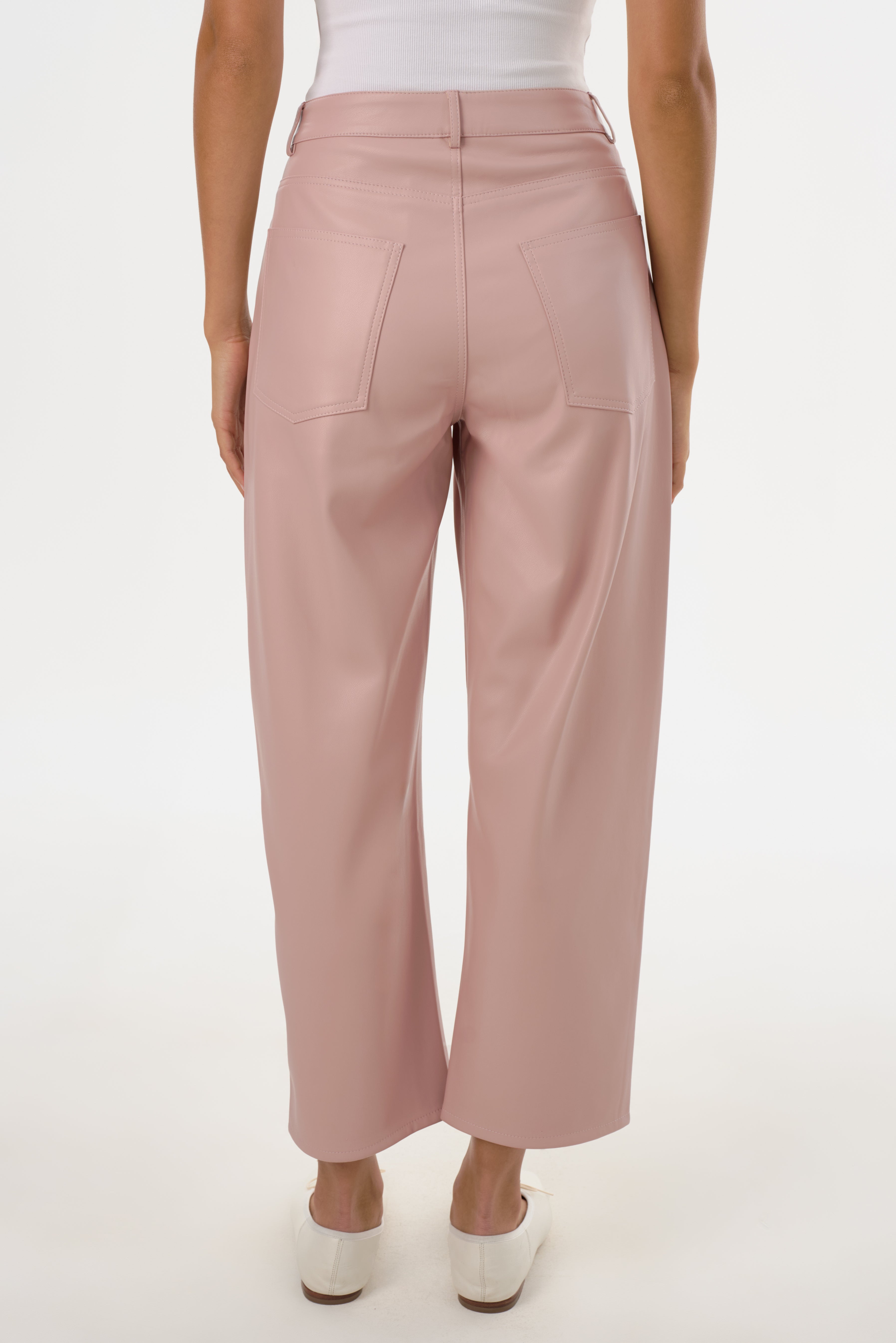 KEEGHAN | Faux Leather Cropped Pants