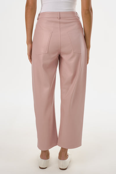 KEEGHAN | Faux Leather Cropped Pants