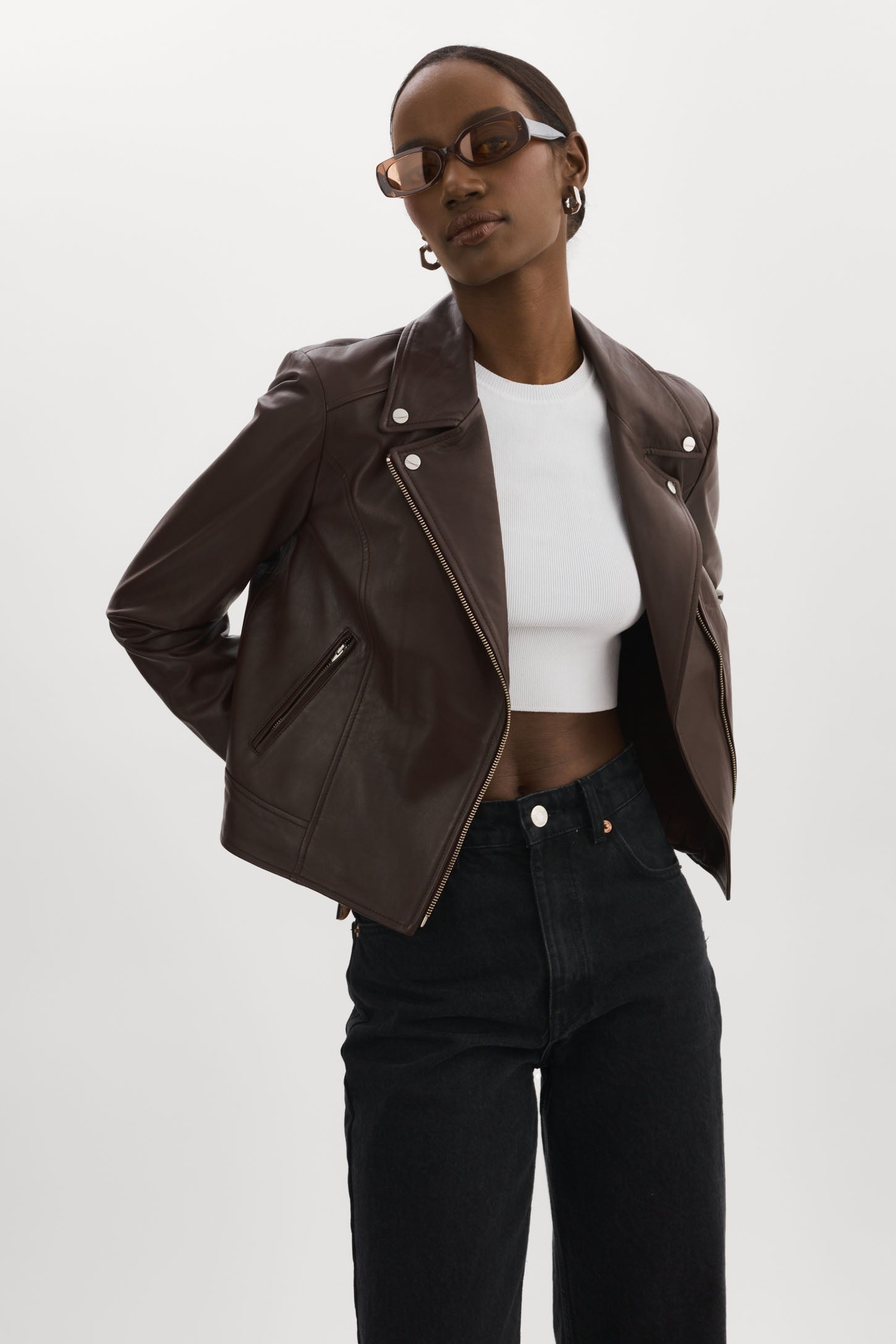 KELSEY | Leather Biker Jacket – LAMARQUE