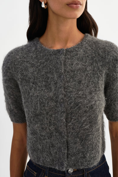 KENDRA | Cropped Alpaca Cardigan