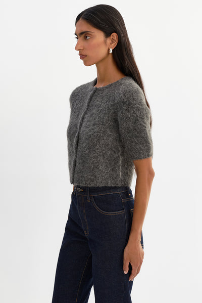 KENDRA | Cropped Alpaca Cardigan