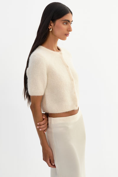 KENDRA | Cropped Alpaca Cardigan