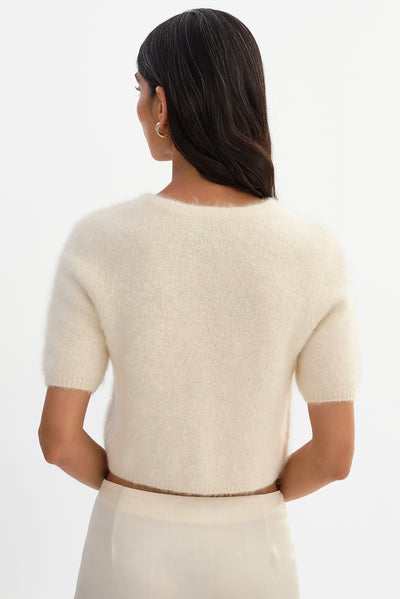 KENDRA | Cropped Alpaca Cardigan