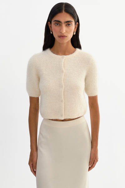 KENDRA | Cropped Alpaca Cardigan