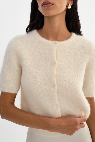 KENDRA | Cropped Alpaca Cardigan