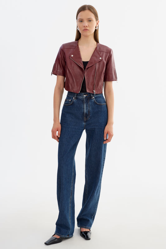 KIRSI | Cropped Biker Jacket