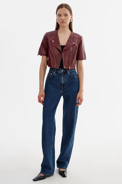 KIRSI | Cropped Biker Jacket